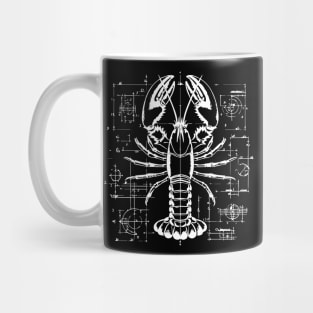 Lobster blueprint design Mug